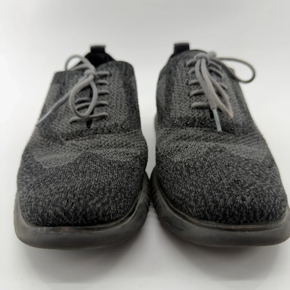 Cole Haan Zerogrand Stitchlite Wingtip Oxford Mens‎ 10 Grey Knit